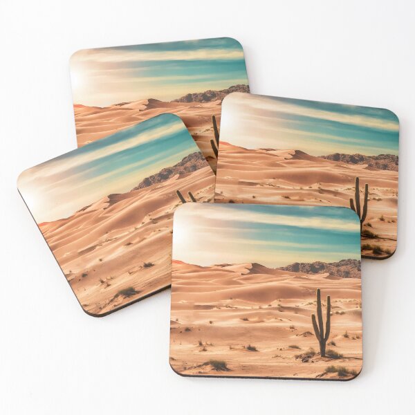 Item preview, sand dunes in desert and cactus 1  designed and sold by AA-designstore.