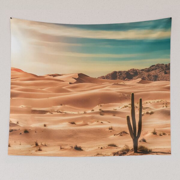 Item preview, sand dunes in desert and cactus 1  designed and sold by AA-designstore.