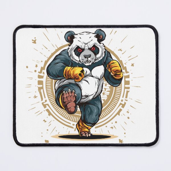 Item preview, Fearless panda fighter in casual boxing attire and intense, competitive pose. designed and sold by PiNGGoGoRi.