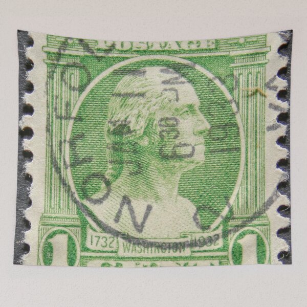 Item preview, Vintage 1932 postage stamp with George Washington designed and sold by Photopat.