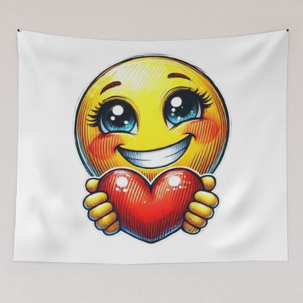 Item preview, "Yellow smiley with big sparkling eyes and a wide smile" designed and sold by CHRIST5000.