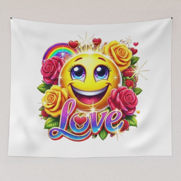 Item preview, "Yellow smiley with big sparkling eyes and a wide smile" designed and sold by CHRIST5000.