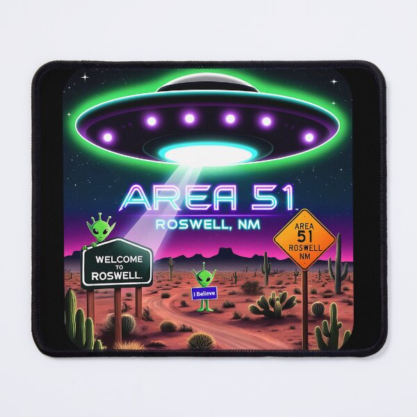 Item preview, Area 51 Roswell New Mexico Souvenir Travel Parody T-Shirt designed and sold by GeeksLoveDogs.