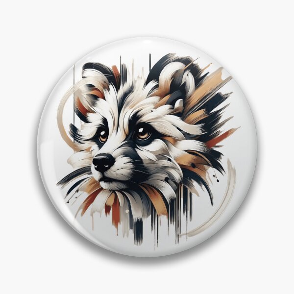 Item preview, Abstract Raccoon with Brushstroke Effect designed and sold by Lutrex.