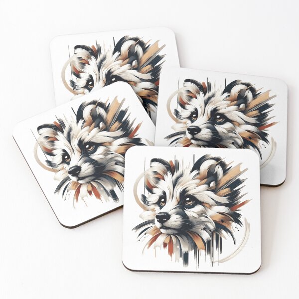 Item preview, Abstract Raccoon with Brushstroke Effect designed and sold by Lutrex.
