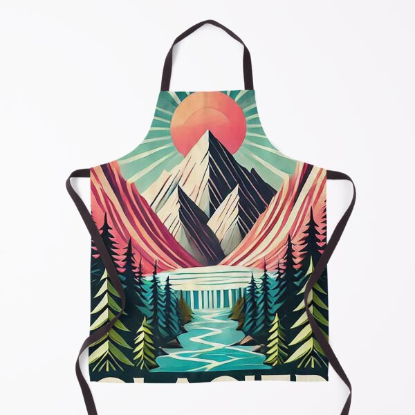 Item preview, Minimalistic poster of a glacier with a river, mountains and a forest designed and sold by Silbays.