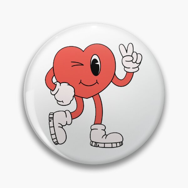 Artikelvorschau, Fröhliches Herz Cartoon - Positives Winking Heart Design entworfen und verkauft von Pinfinest.