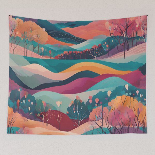 Item preview, Colorful Heights | Dynamic Hills | Bold Nature Art designed and sold by Epic--Art.