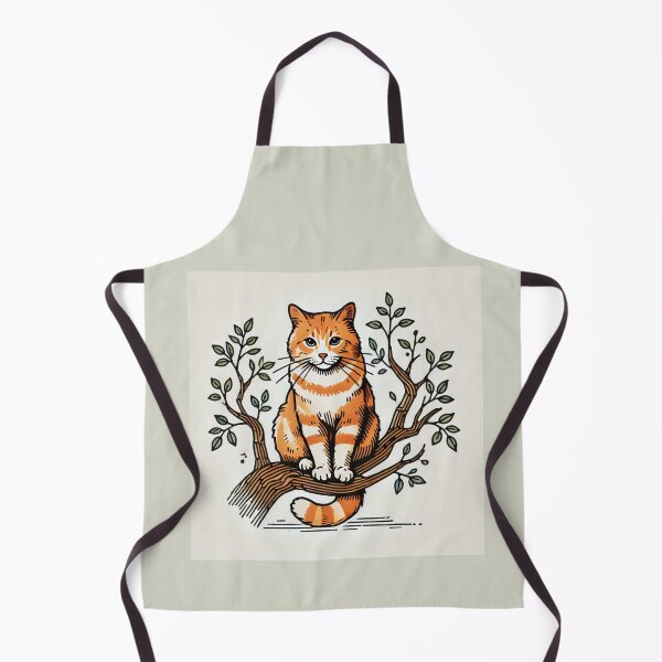 Item preview, ginger cat on a tree branch designed and sold by Zelda50.