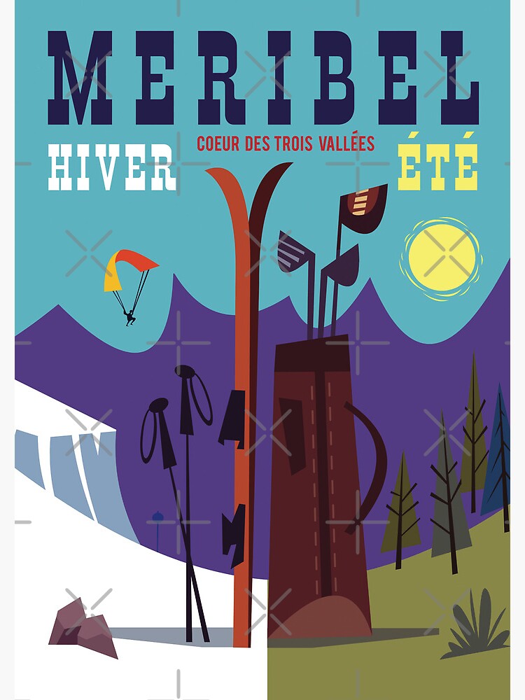 Thumbnail 3 of 3, Journal, Meribel ski poster designed and sold by GAGodel.