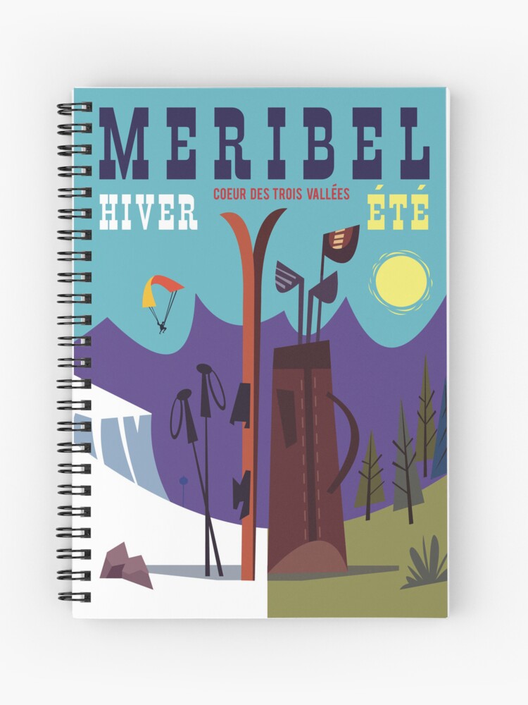 Thumbnail 1 of 3, Journal, Meribel ski poster designed and sold by GAGodel.