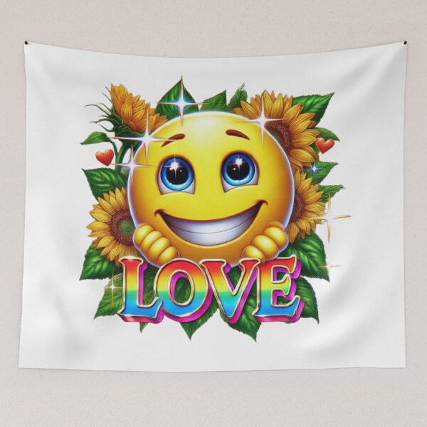 Item preview, "Yellow smiley with big sparkling eyes and a wide smile" designed and sold by CHRIST5000.