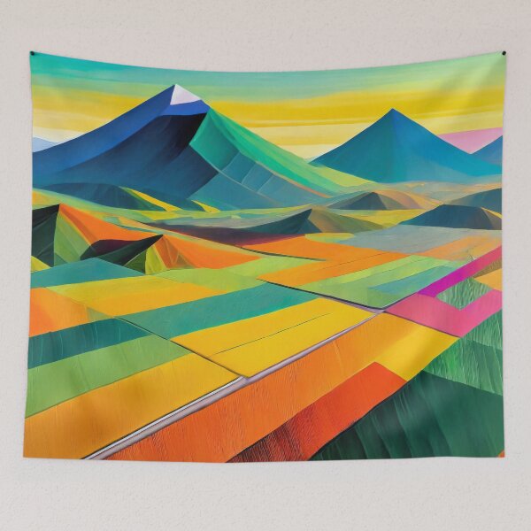 Item preview, Abstract Mountain Landscape Painting - 2 designed and sold by Hakina-Oh.