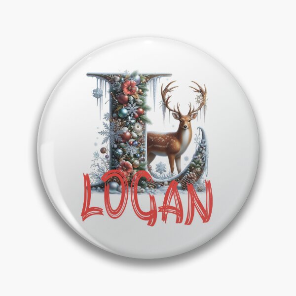 Item preview, Name Logan. My name is Logan. Winter initial. designed and sold by MagelliShop.