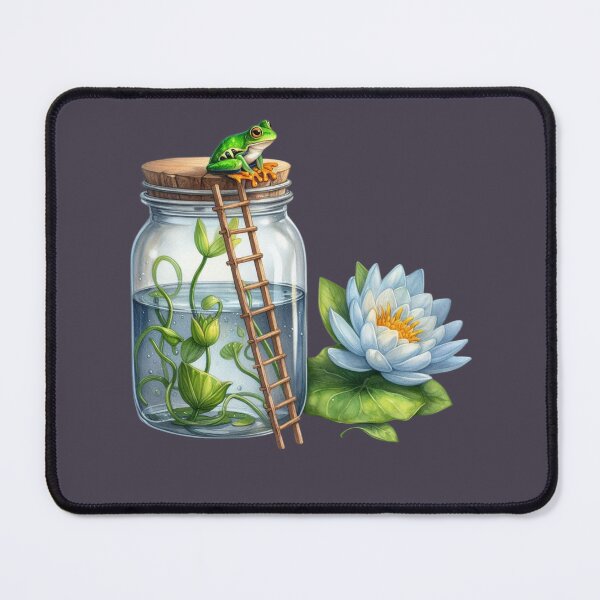 Item preview, Frog in the jar, weather forecast frog with water lily designed and sold by coloursforkids.