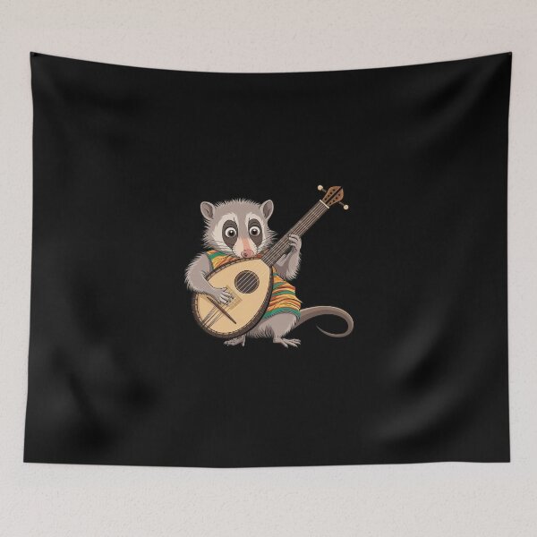 Item preview, Funny Opossum Playing Banjo designed and sold by Redgiant87x.