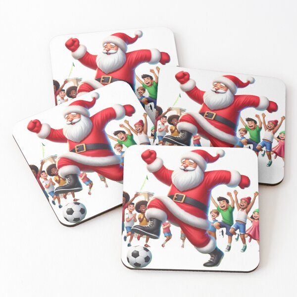 Item preview, Santa playing football designed and sold by VladisWorld.