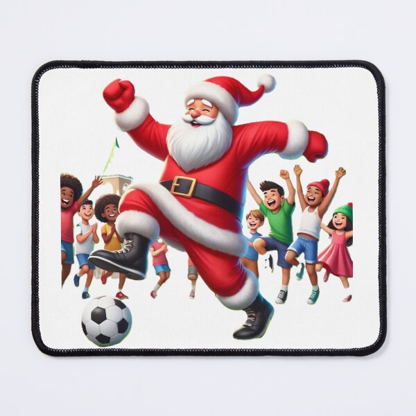 Item preview, Santa playing football designed and sold by VladisWorld.