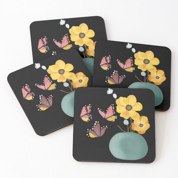 Item preview, Butterfly Blooms in Soft Vase Harmony designed and sold by Thanapornhan24.