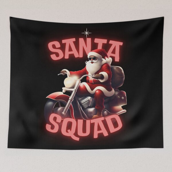 Item preview, Santa Squad Chopper Motorcycle Art designed and sold by ChicTrendz.