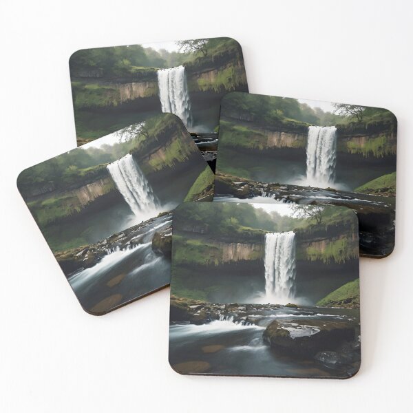 Item preview, waterfall in the green forest or green jungle 16  designed and sold by AA-designstore.