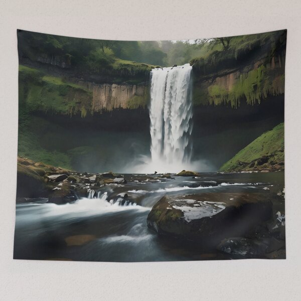 Item preview, waterfall in the green forest or green jungle 16  designed and sold by AA-designstore.