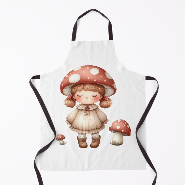 Item preview, A0582 Mushroom Girl Delight – Whimsical Figurine, Perfect Gift for Nature Lovers, Enchanting Collectible with Mushroom-Themed Design designed and sold by angieart68.