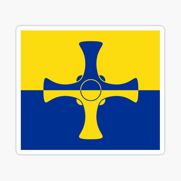 Item preview, County Flag of Durham that represents Durham county UK	 designed and sold by Peter Etchells.