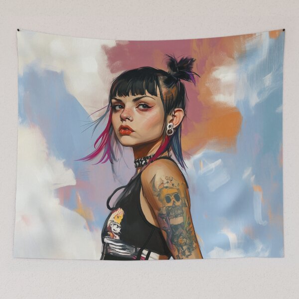 Item preview, Punk Girl , J. C. Leyendecker style. designed and sold by Shoot-The-Moon.