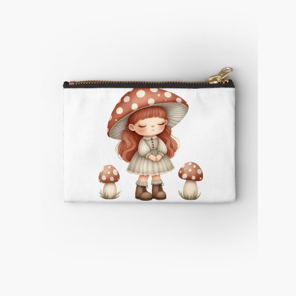 Item preview, A0582 Mushroom Girl Delight – Whimsical Figurine, Perfect Gift for Nature Lovers, Enchanting Collectible with Mushroom-Themed Design designed and sold by angieart68.