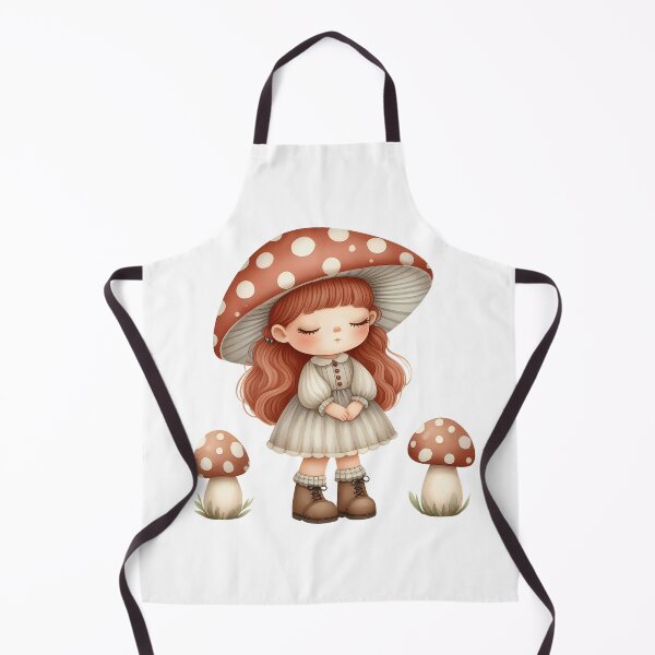 Item preview, A0582 Mushroom Girl Delight – Whimsical Figurine, Perfect Gift for Nature Lovers, Enchanting Collectible with Mushroom-Themed Design designed and sold by angieart68.