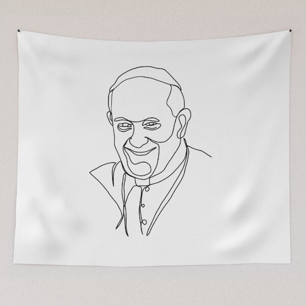 Item preview, Pope Francis Line art designed and sold by Dominika Farkašová.