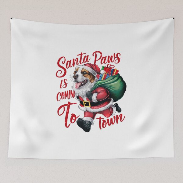 Item preview, Santa Paw Is Coming to Town - Adorable Christmas Pet Design designed and sold by asprse.