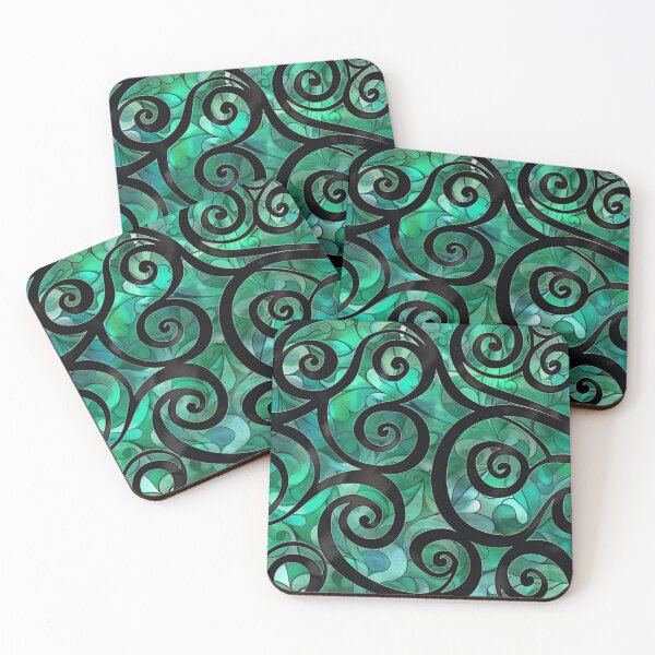 Item preview, New Zealand Paua Māori Pattern Koru Design 282 designed and sold by GrinGalore.