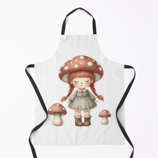 Item preview, A0582 Mushroom Girl Delight – Whimsical Figurine, Perfect Gift for Nature Lovers, Enchanting Collectible with Mushroom-Themed Design designed and sold by angieart68.
