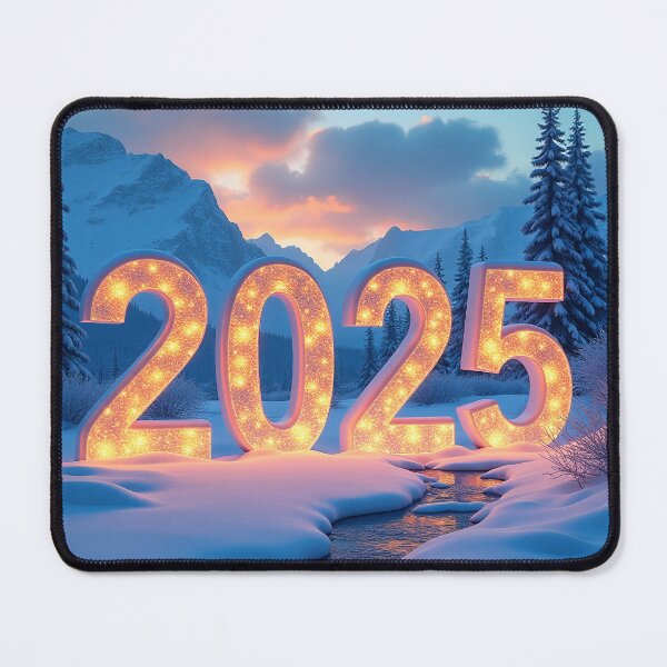 Item preview, 3D number '2025' in a cold, beautiful winter landscape designed and sold by 4Seasons.