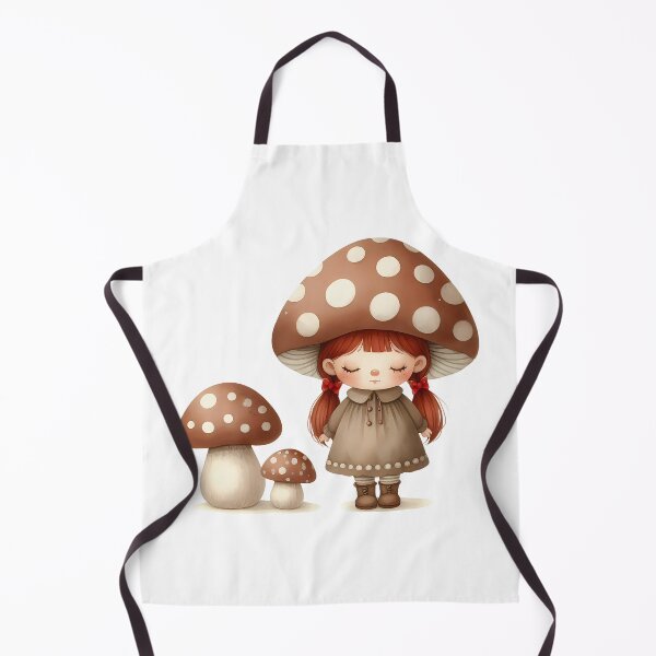 Item preview, A0582 Mushroom Girl Delight – Whimsical Figurine, Perfect Gift for Nature Lovers, Enchanting Collectible with Mushroom-Themed Design designed and sold by angieart68.