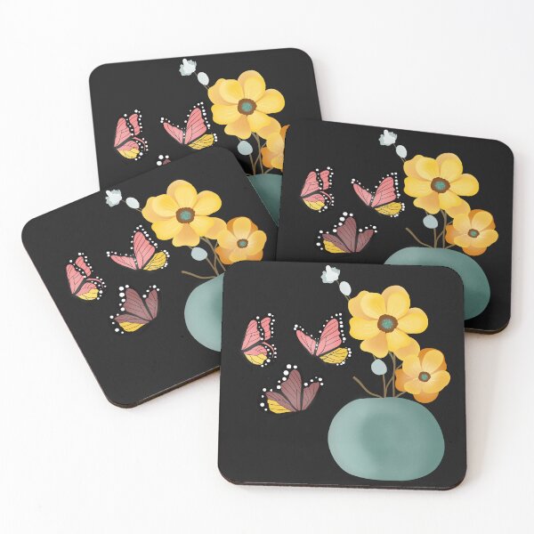 Item preview, Butterfly Blooms in Soft Vase Harmony designed and sold by Thanapornhan24.