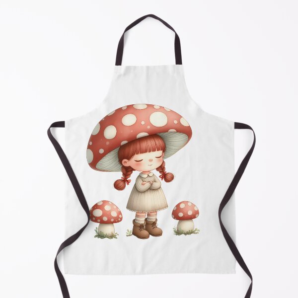 Item preview, A0582 Mushroom Girl Delight – Whimsical Figurine, Perfect Gift for Nature Lovers, Enchanting Collectible with Mushroom-Themed Design designed and sold by angieart68.