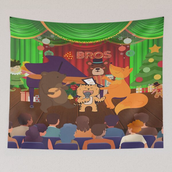 Item preview, 4 Bros In Concert At Christmas designed and sold by BrightrDayMusicArt.