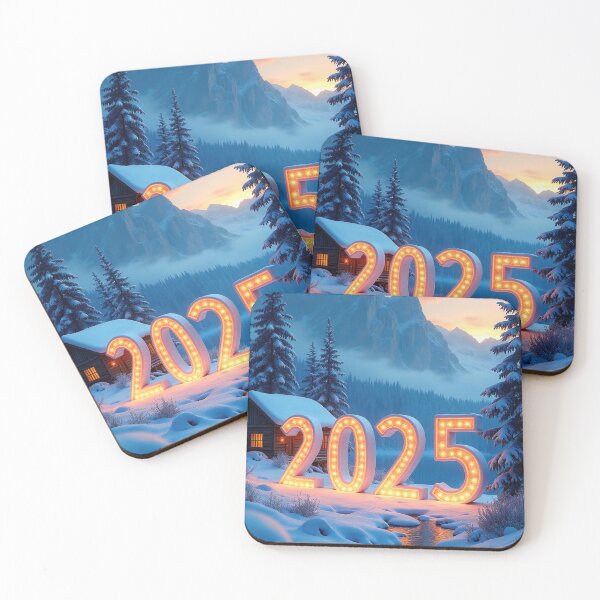 Item preview, 3D number '2025' in a cold, beautiful winter landscape designed and sold by 4Seasons.