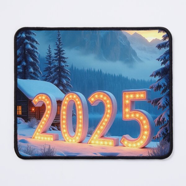 Item preview, 3D number '2025' in a cold, beautiful winter landscape designed and sold by 4Seasons.