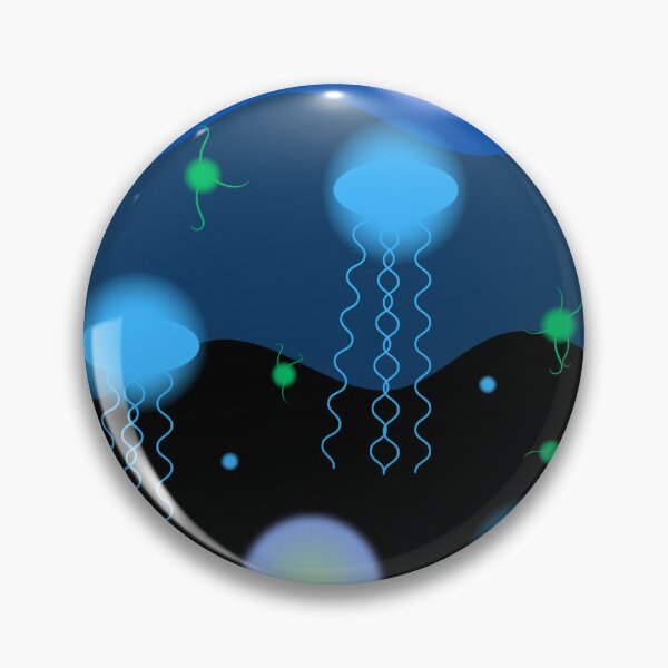 Item preview, Bioluminescent Animals in a Primitive Alien Ocean  designed and sold by TribalBlue.