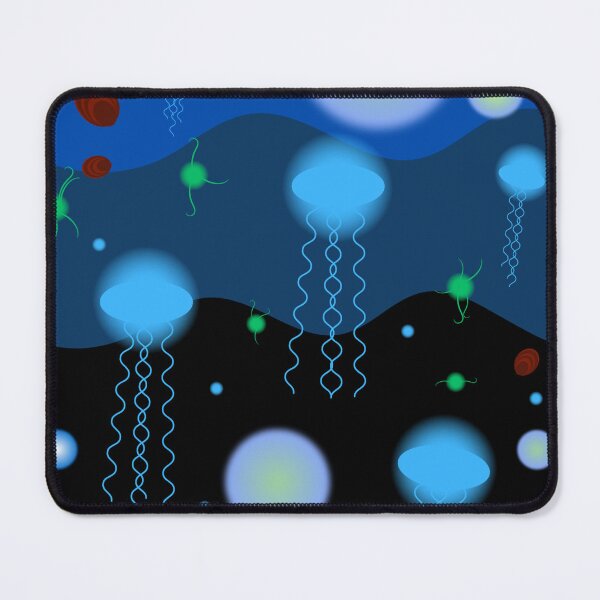 Item preview, Bioluminescent Animals in a Primitive Alien Ocean  designed and sold by TribalBlue.