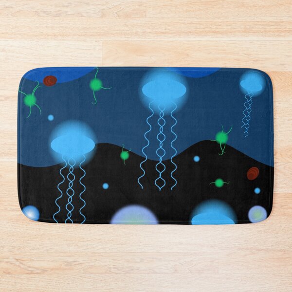 Item preview, Bioluminescent Animals in a Primitive Alien Ocean  designed and sold by TribalBlue.