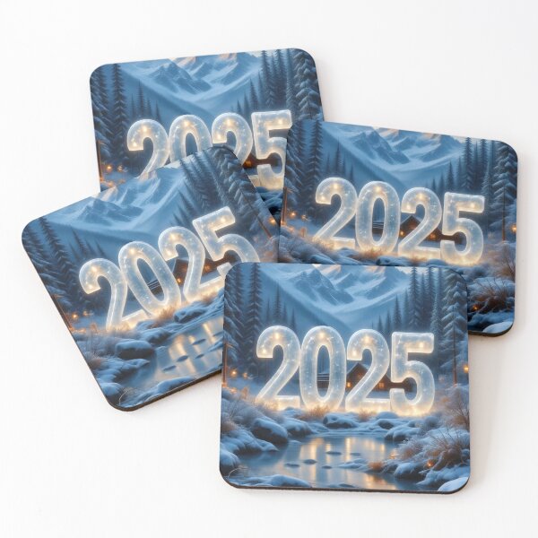 Item preview, Icy 3D number '2025' in a cold, beautiful winter landscape designed and sold by 4Seasons.