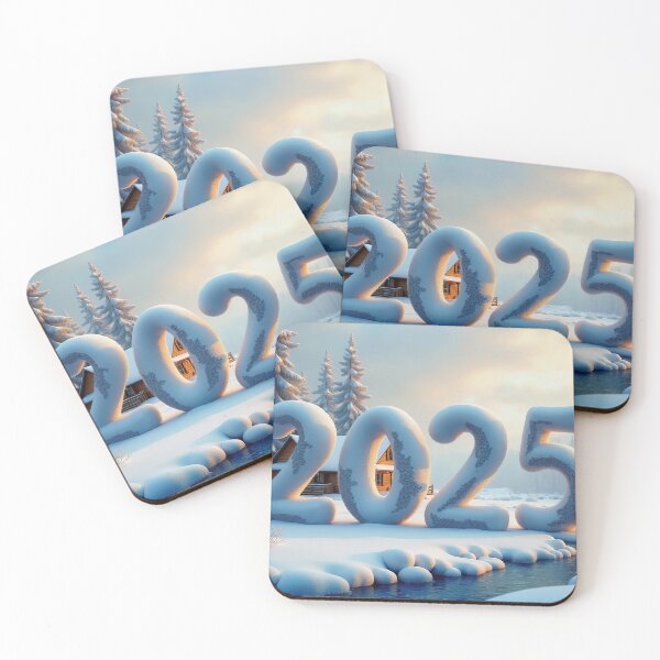 Item preview, 3D number '2025' in a cold, beautiful winter landscape designed and sold by 4Seasons.