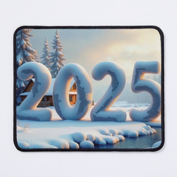 Item preview, 3D number '2025' in a cold, beautiful winter landscape designed and sold by 4Seasons.