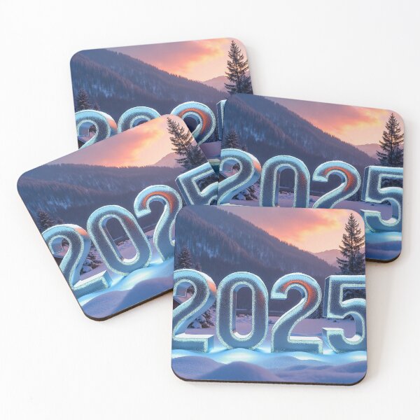 Item preview, Icy 3D number '2025' in a cold, beautiful winter landscape designed and sold by 4Seasons.