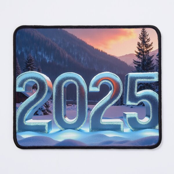 Item preview, Icy 3D number '2025' in a cold, beautiful winter landscape designed and sold by 4Seasons.